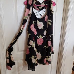 Floral dress with scarf